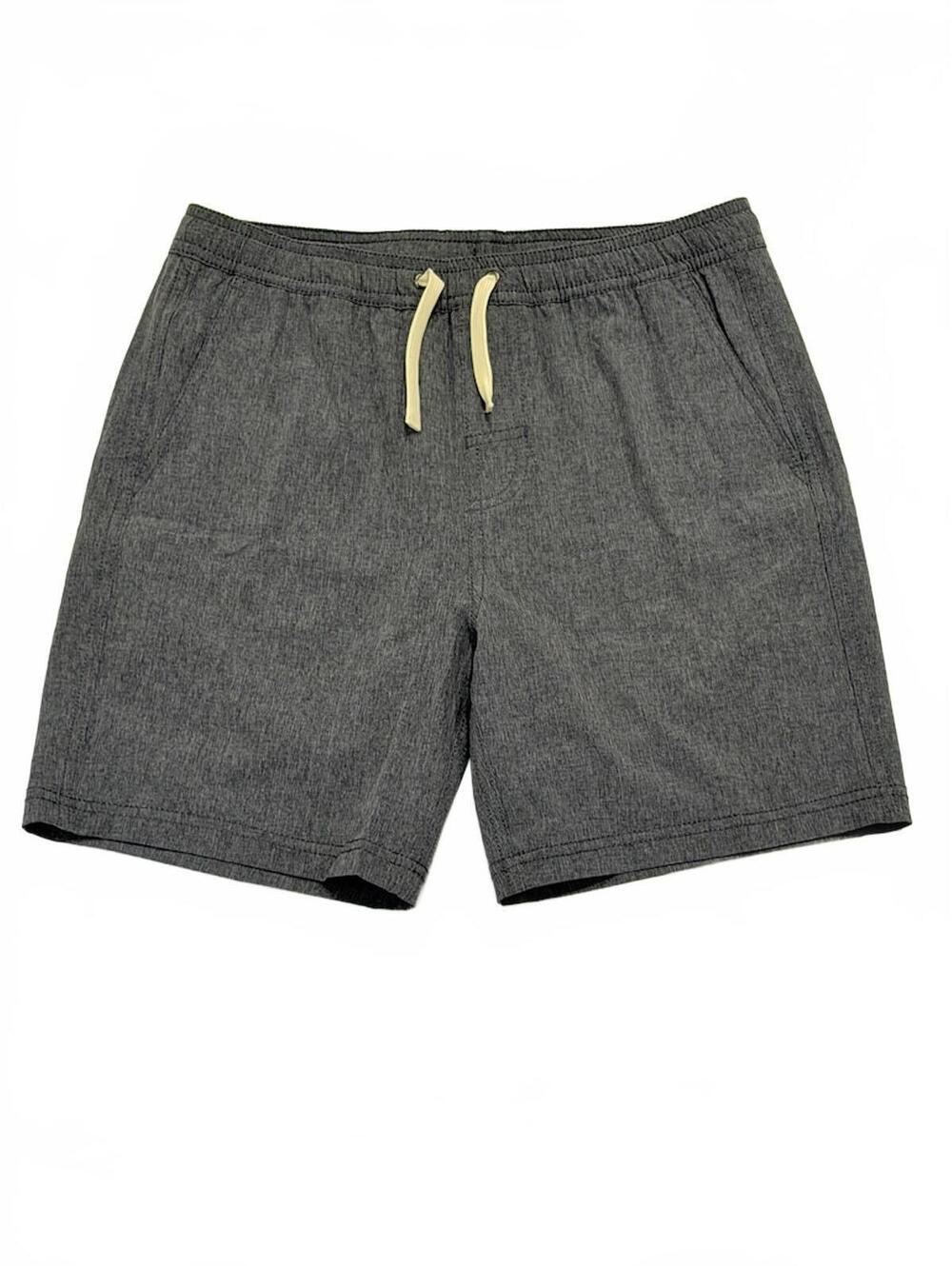Fair Harbor Boys The One Short - Dark Grey Heather Large Lined Athleisure NWOT